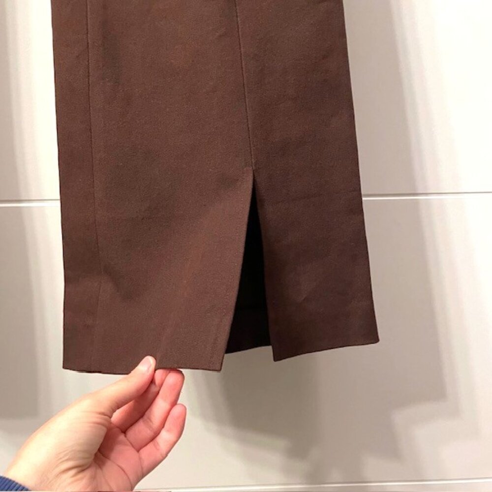 NWOT Frame Le High Flare Split Hem Trouser Pants Brown Size 2 Work Office Career - Picture 6 of 16